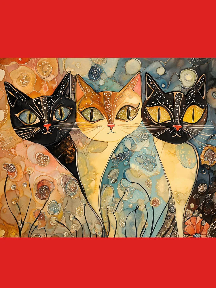 Larry, Larry, and Darrell: Cats in Watercolor Classic T-Shirt