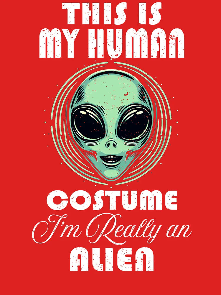 This Is My Human Costume – Funny Alien Halloween Shirt for Sci-Fi Fans Classic T-Shirt