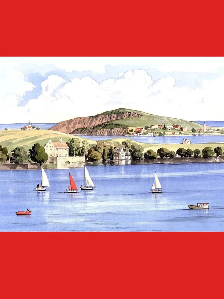 Sailing at Bantham(Watercolour + AI) Classic T-Shirt