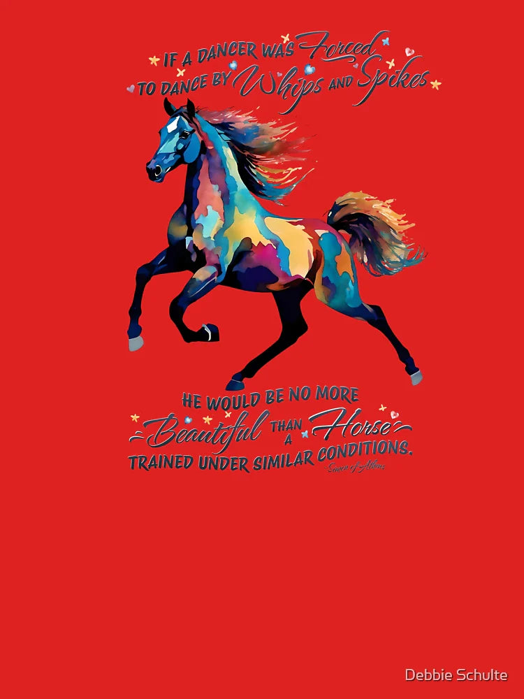 Colorful Horse with with Simon of Athens Quote Classic T-Shirt