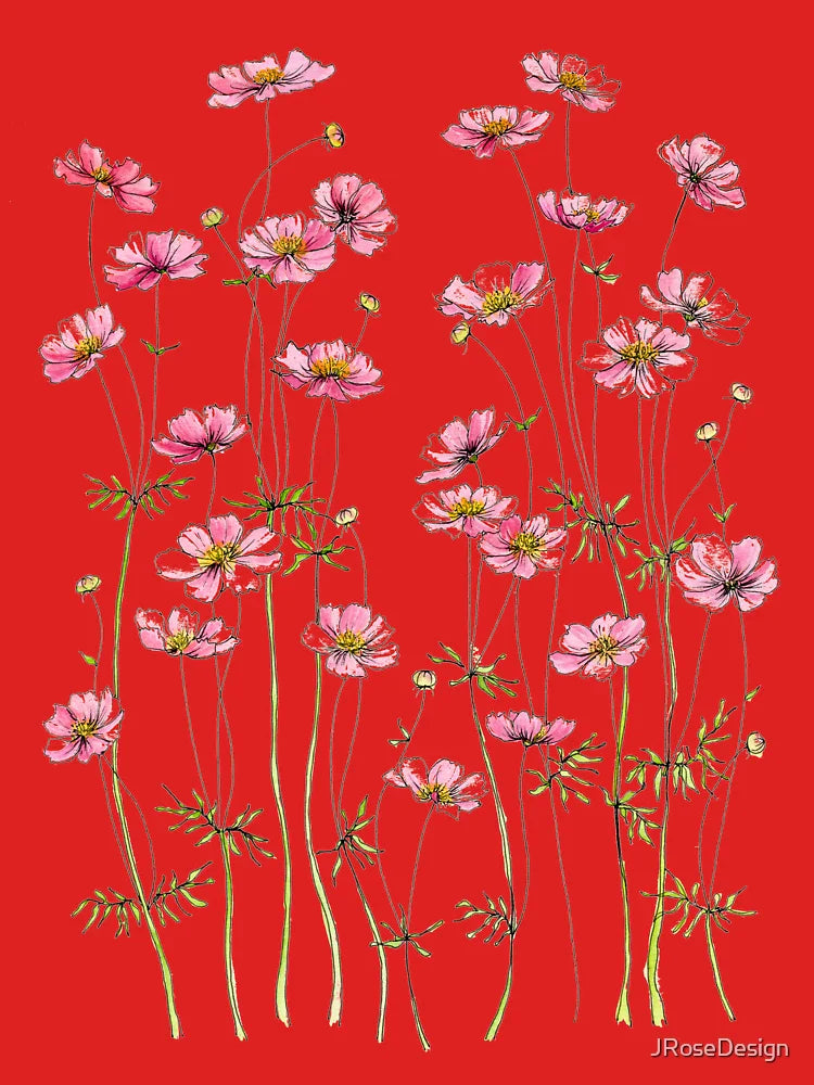 Pink Cosmos Flowers Classic T-Shirt