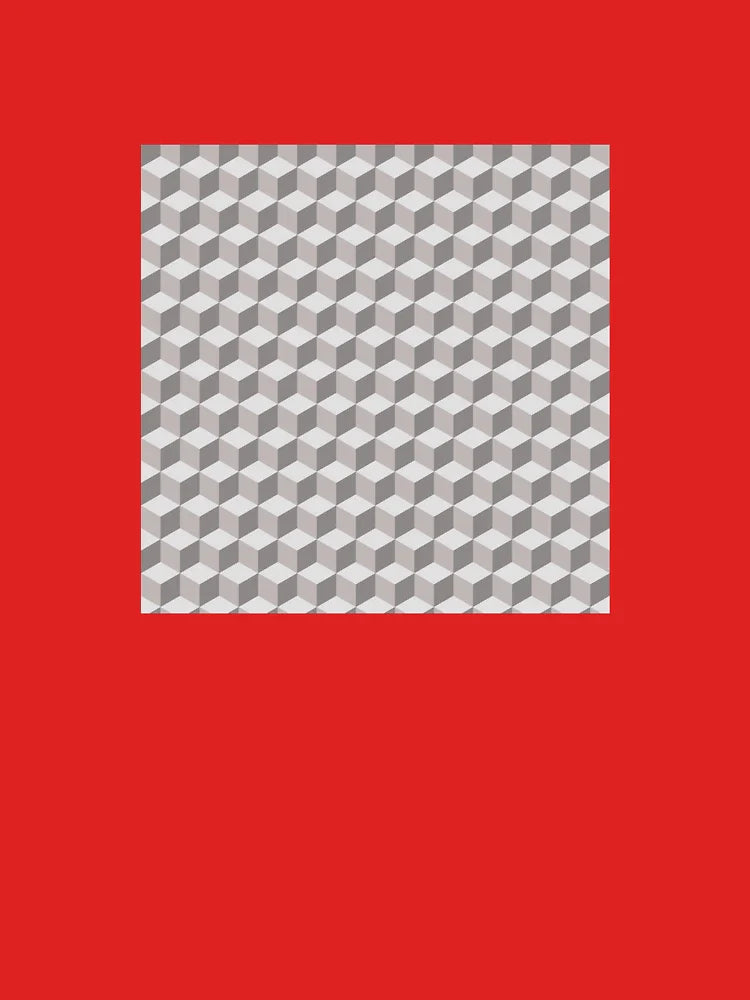 White Isometric Squares Classic T-Shirt