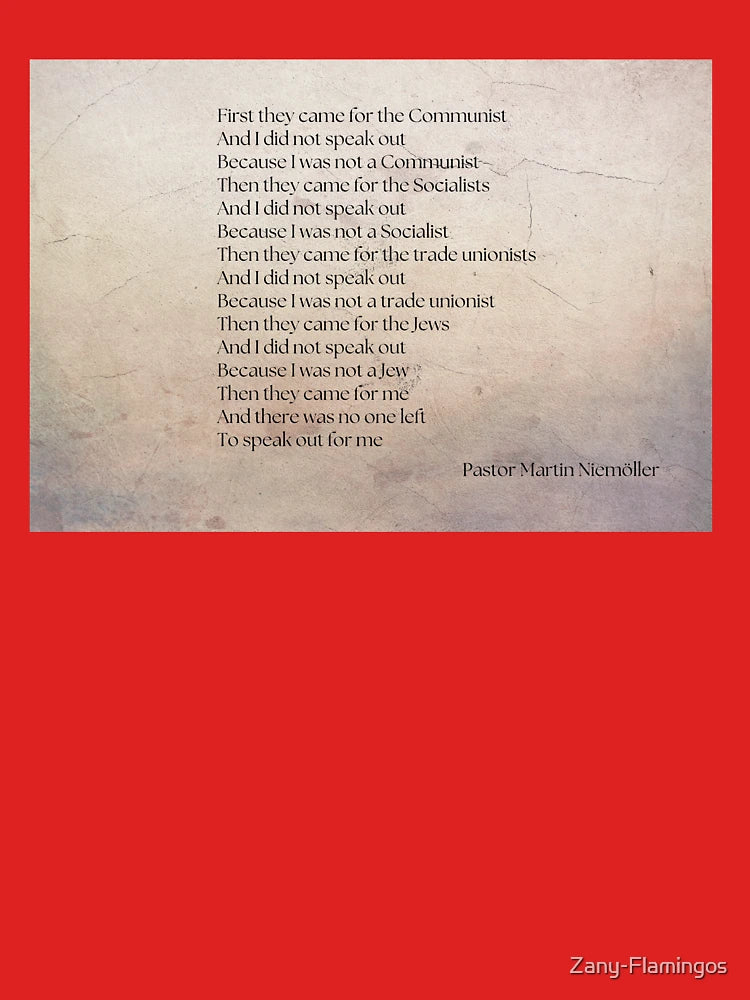 First They Came For Poem Classic T-Shirt