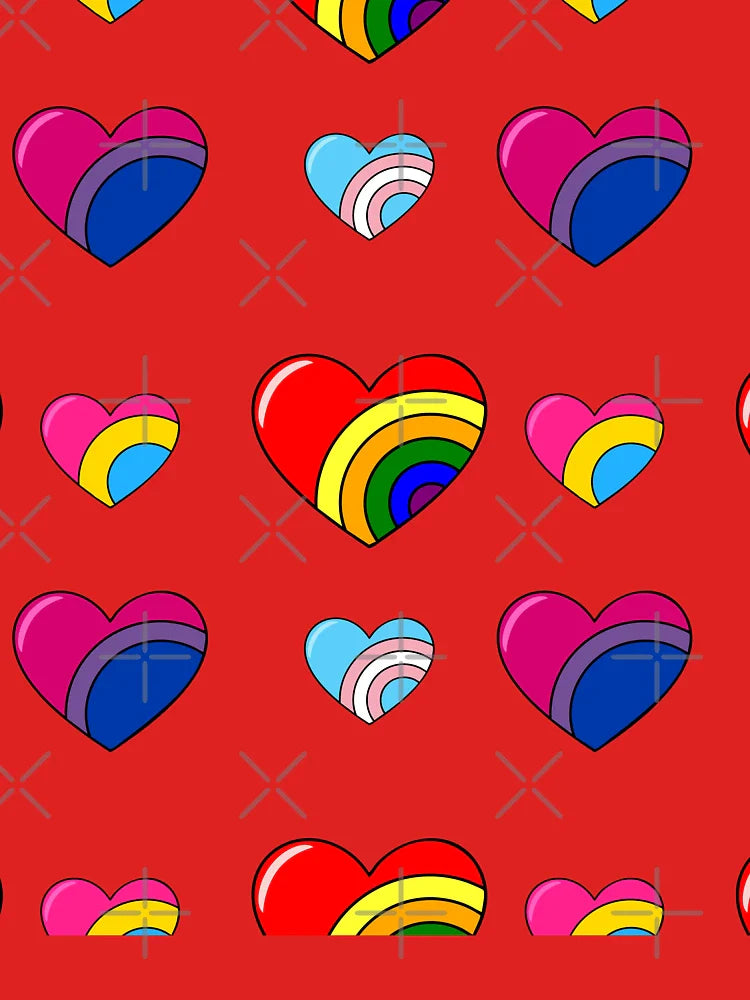 Diverse Pride Flags Hearts Classic T-Shirt