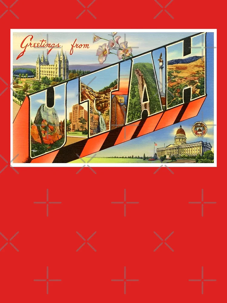 Retro Utah Travel Poster Design Classic T-Shirt