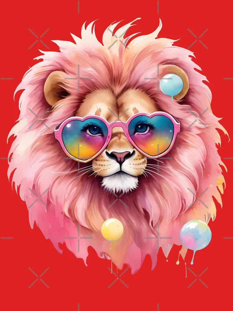 Stylish Lion with Retro Sunglasses Classic T-Shirt