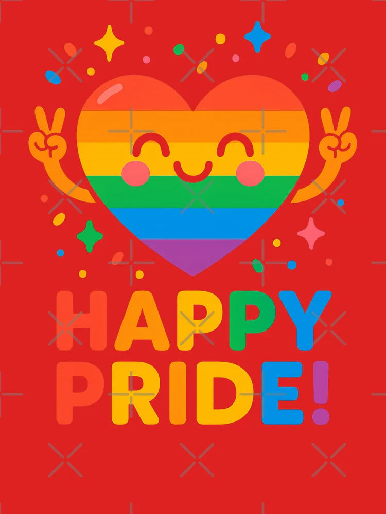 Happy Pride Heart Cute Rainbow Love Classic T-Shirt