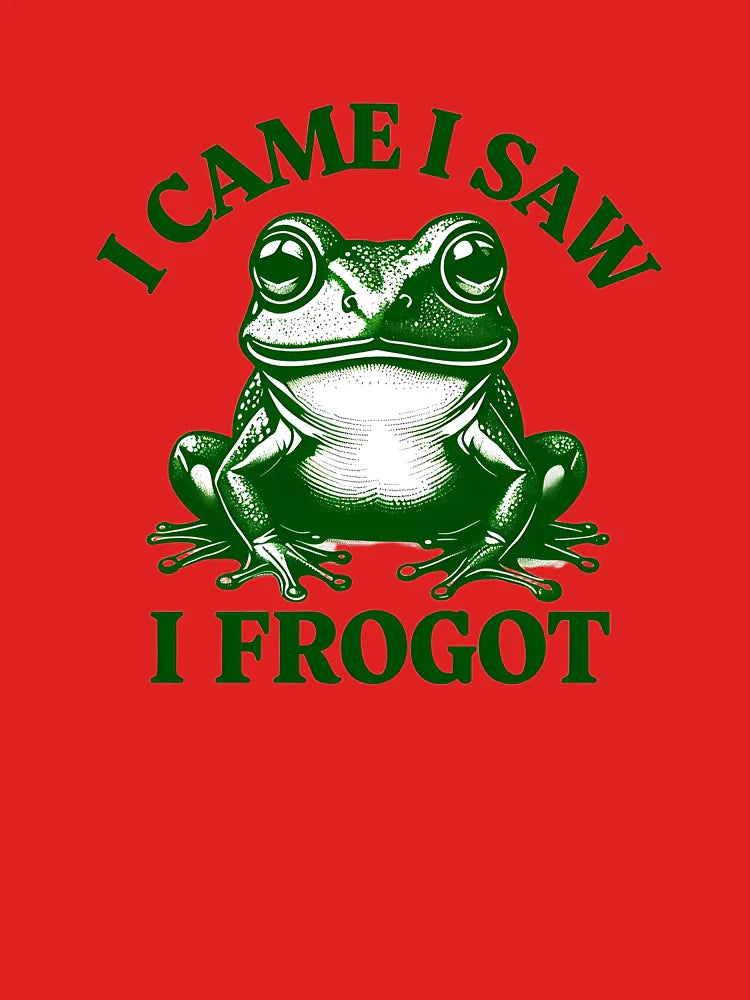 I Came, I Saw, I Frogot – Funny Frog Meme Sticker for Forgetful Minds Classic T-Shirt