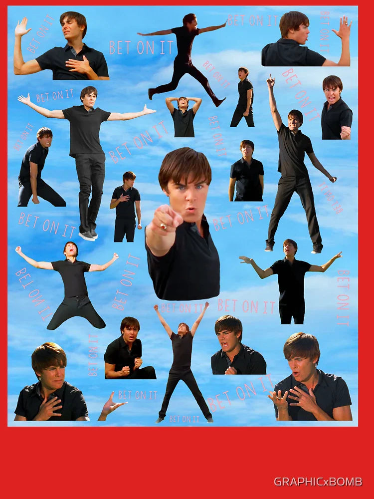 Zac Efron Troy Bolton Bet On It  High School Musical Classic T-Shirt