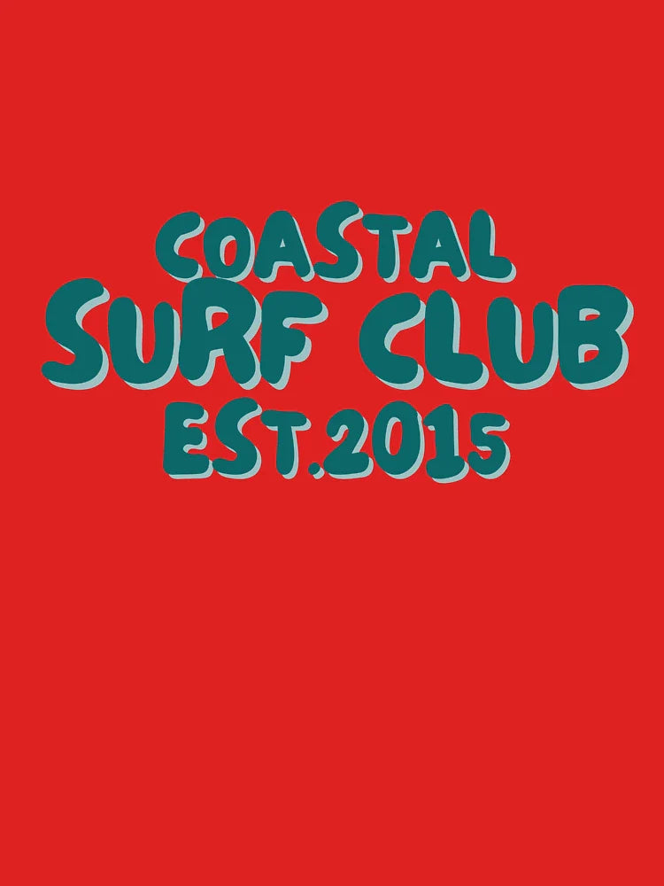 Coastal Surf Club Bubble Text Classic T-Shirt