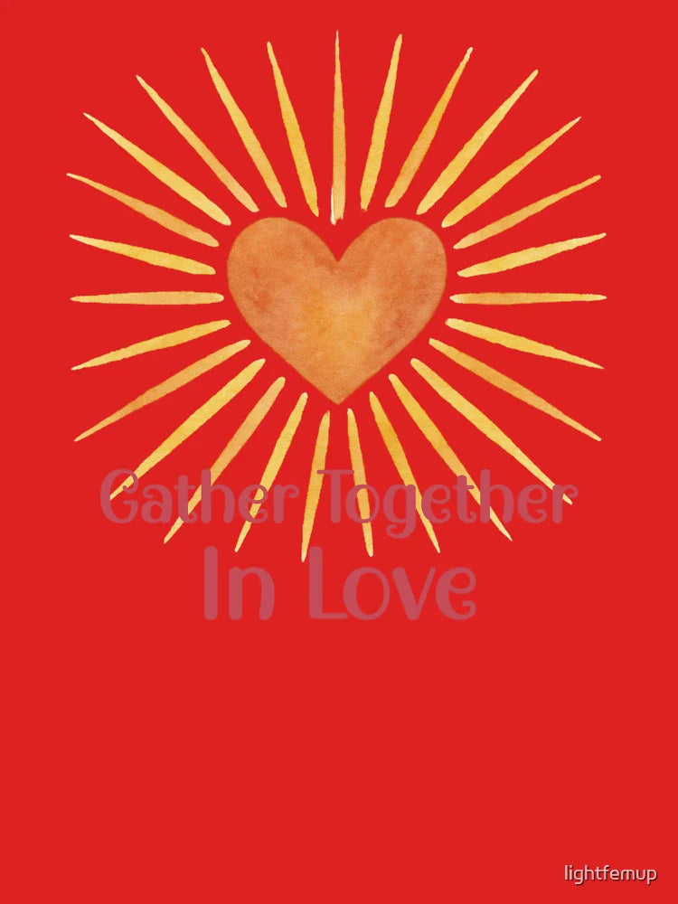Gather Together in Love Watercolor Heart Classic T-Shirt