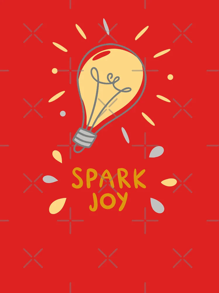 Motivational (Spark Joy) Lightbulb Idea Minimalist Classic T-Shirt