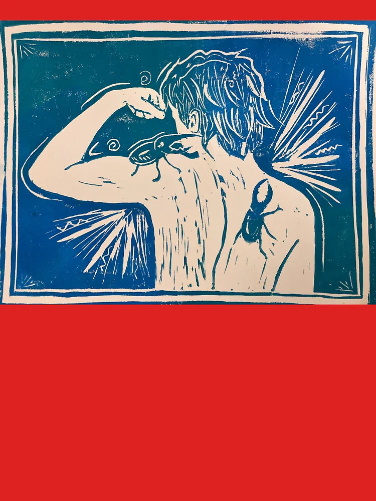 Beetle on back blockprint Classic T-Shirt