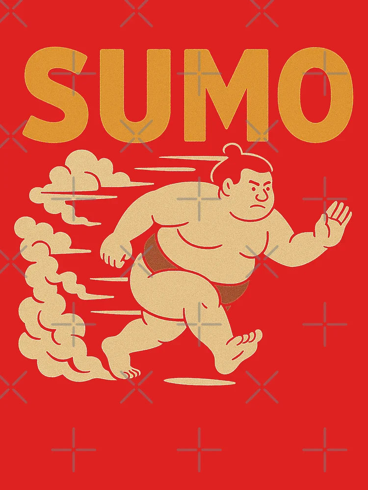 Vintage Dynamic Running Sumo Wrestler Art Classic T-Shirt