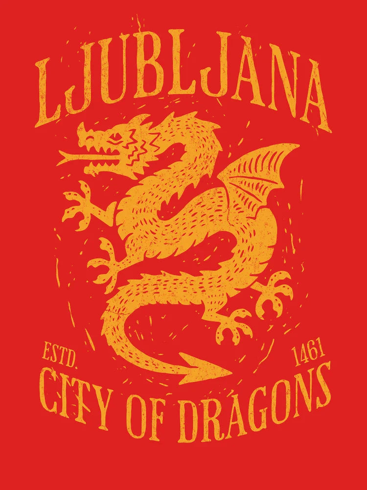 Ljubljana Slovenia Est 1461 "City of Dragons" Classic T-Shirt