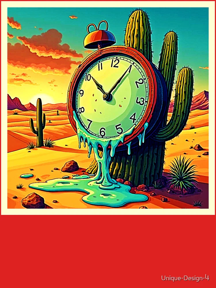 Desert Time Melts Away Clock Classic T-Shirt