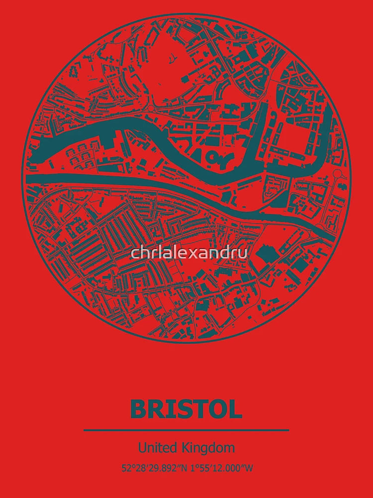 Bristol city map coordinates Classic T-Shirt