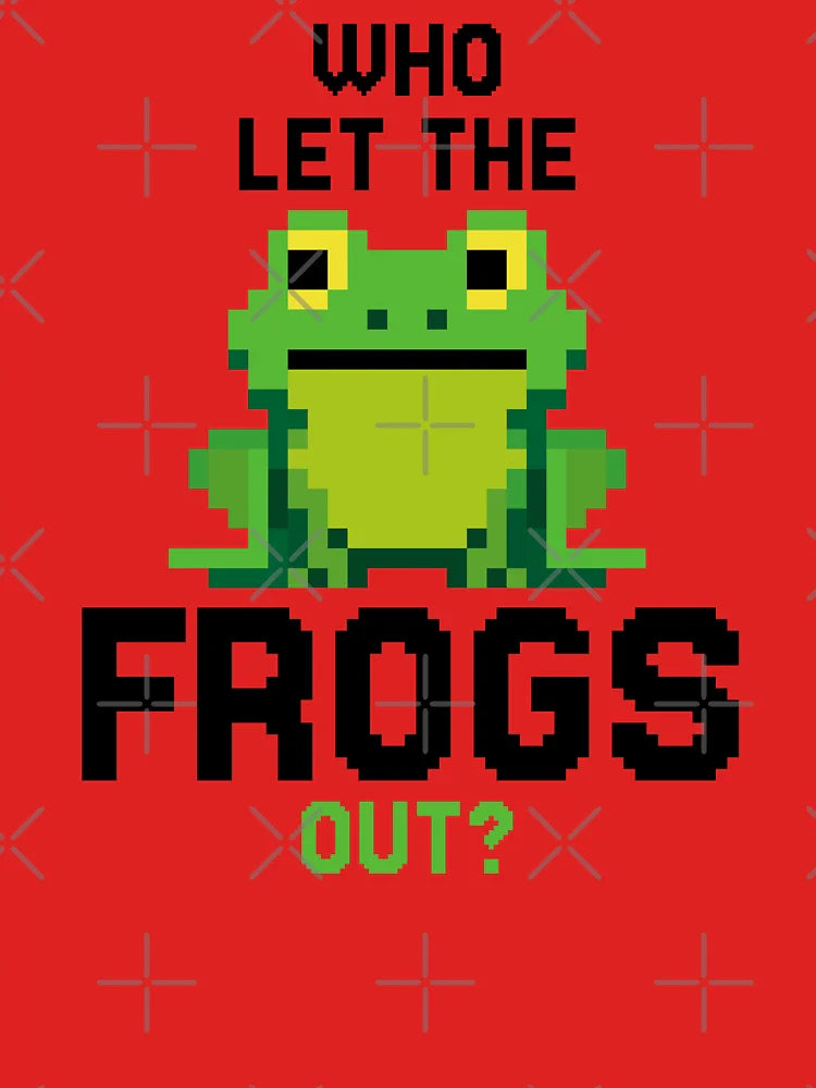 Who Let The Frogs Out Amphibians Pixel Classic T-Shirt