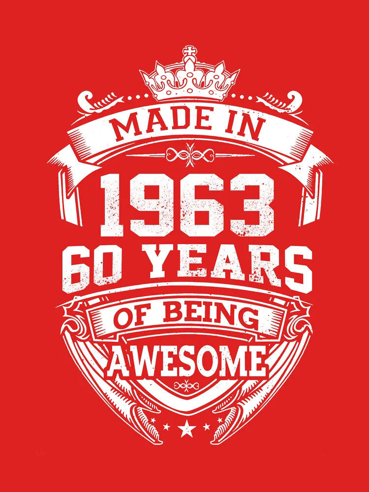 Made In 1963 60 Years Of Being Awesome Classic T-Shirt