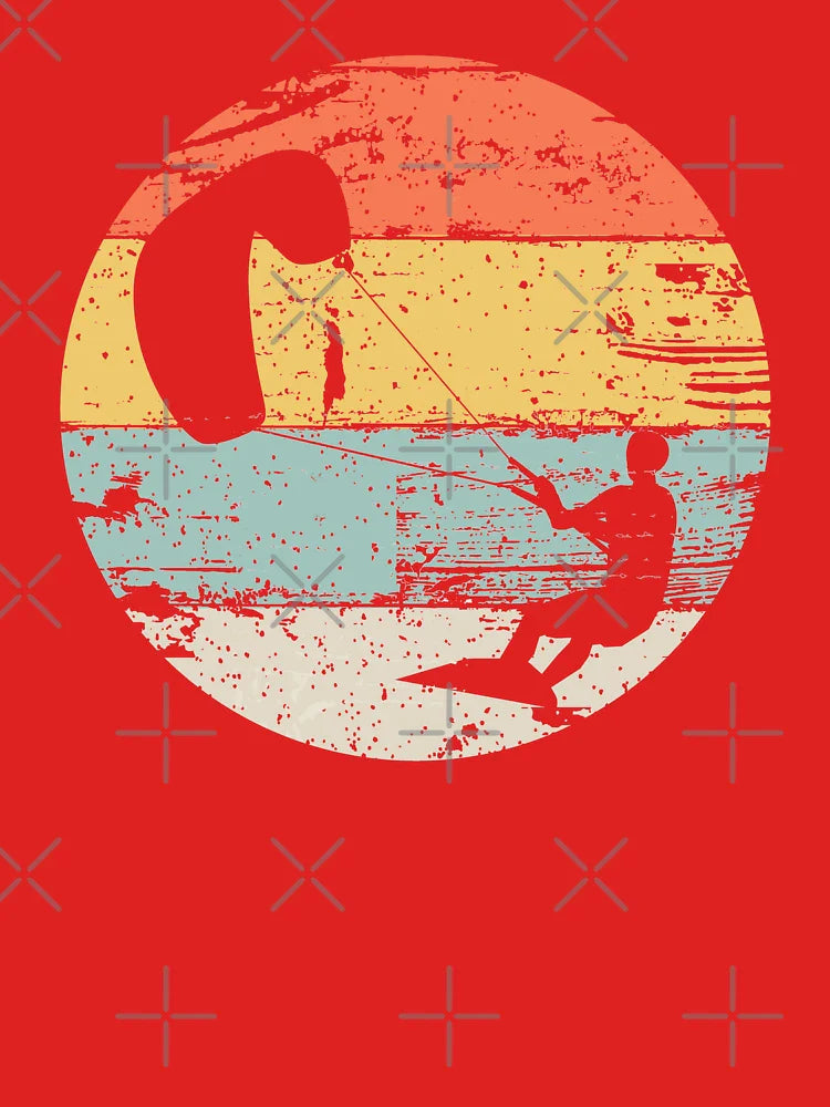 Kite Boarding Kiteboarder Retro Vintage Look Gift Classic T-Shirt