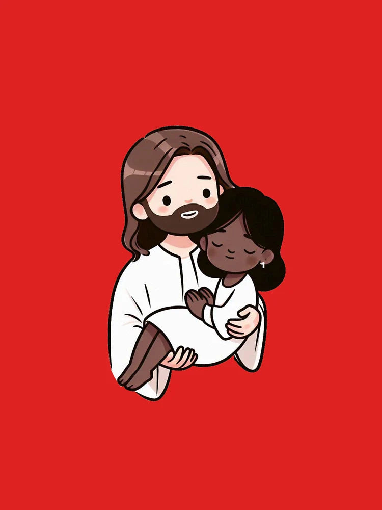jesus holding a african-woman Classic T-Shirt