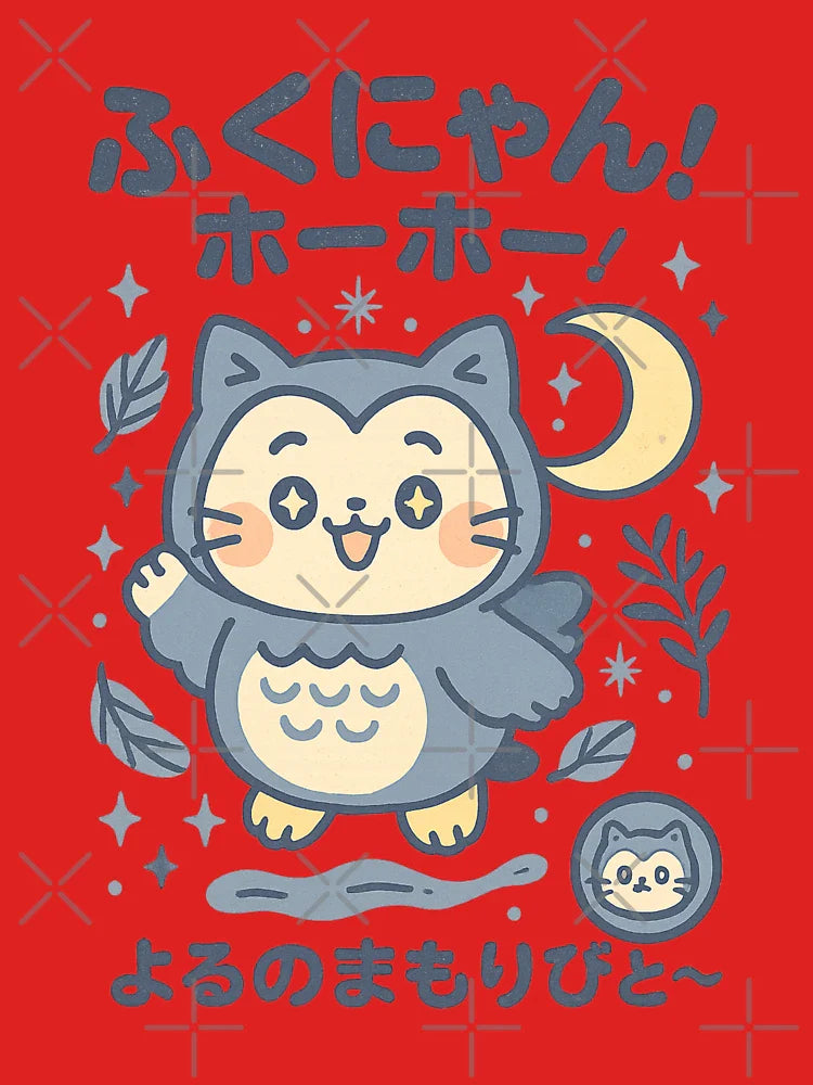 Owl Cat – Kawaii Night Guardian Classic T-Shirt