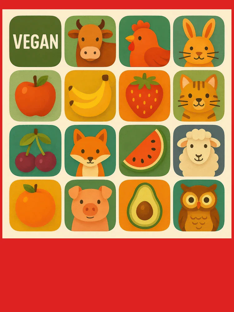 Vegan Icon Grid Classic T-Shirt