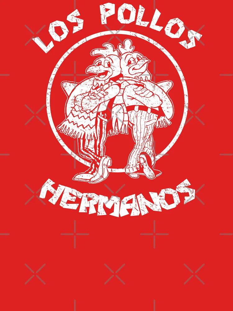 Los Pollos Hermanos - Black and White - Distressed Classic T-Shirt