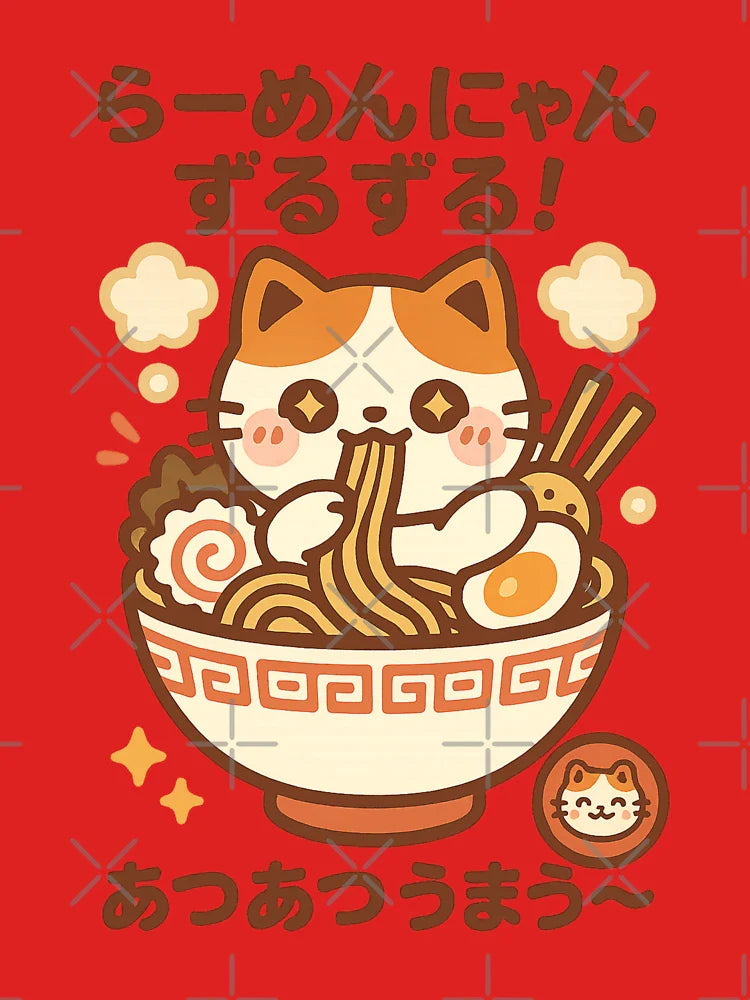 Ramen Cat – Kawaii Noodle Slurper or Classic T-Shirt