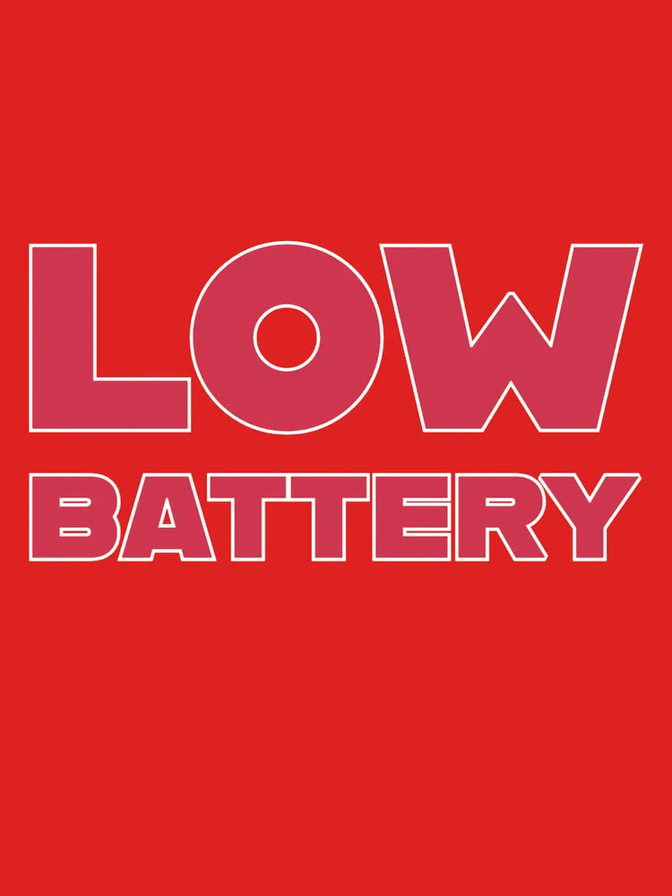 Low Battery Text Art Design Classic T-Shirt