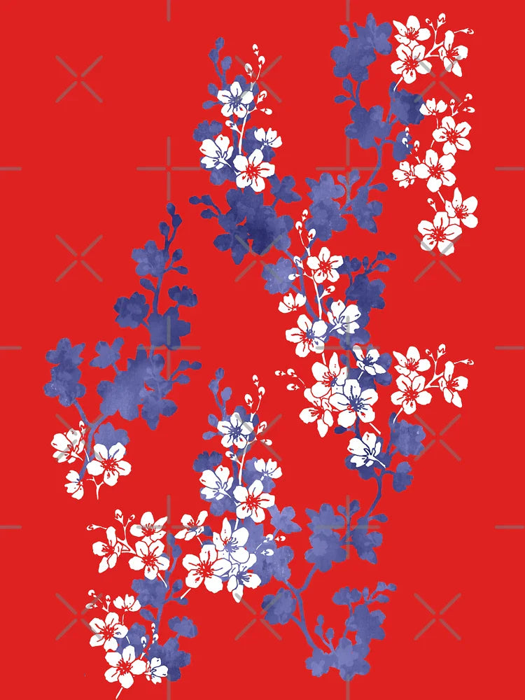Sakura blossom in deep blue Classic T-Shirt