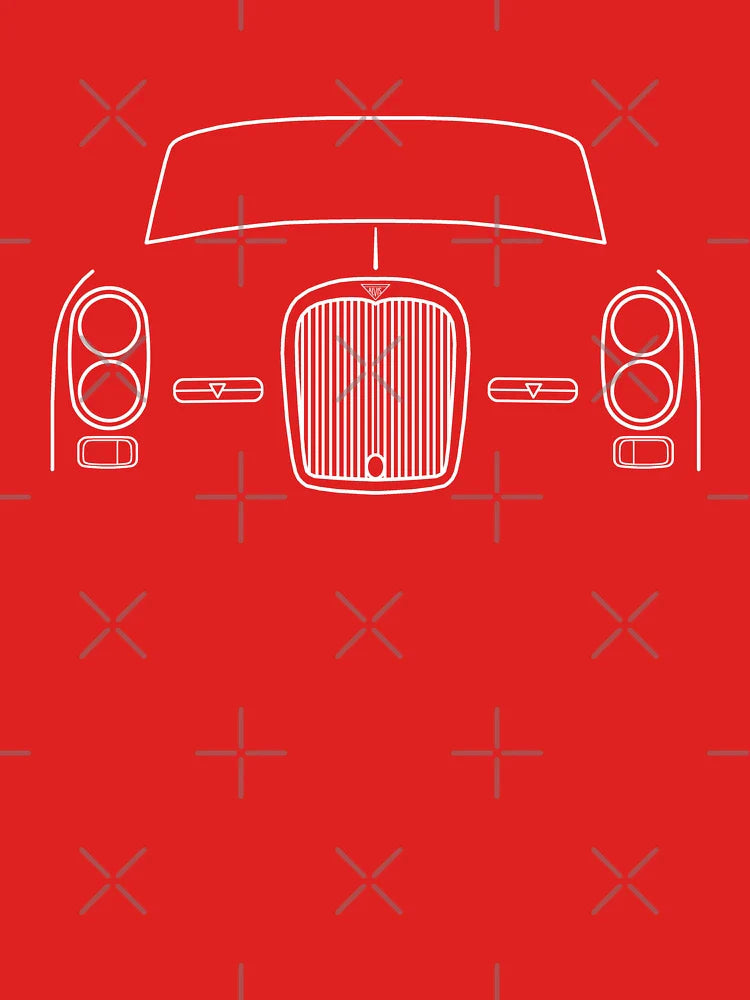 Alvis TE21 1960s classic British sports saloon car white outline graphic Classic T-Shirt