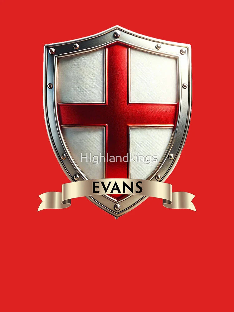 Evans English Heritage Shield  St George Cross with Golden Banner Classic T-Shirt