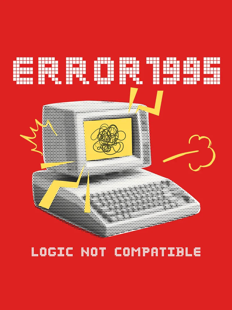 Error 1995 – Logic Not Compatible Funny Tech Design Classic T-Shirt