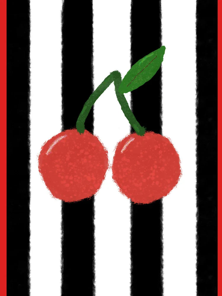 Striped Cherries Classic T-Shirt