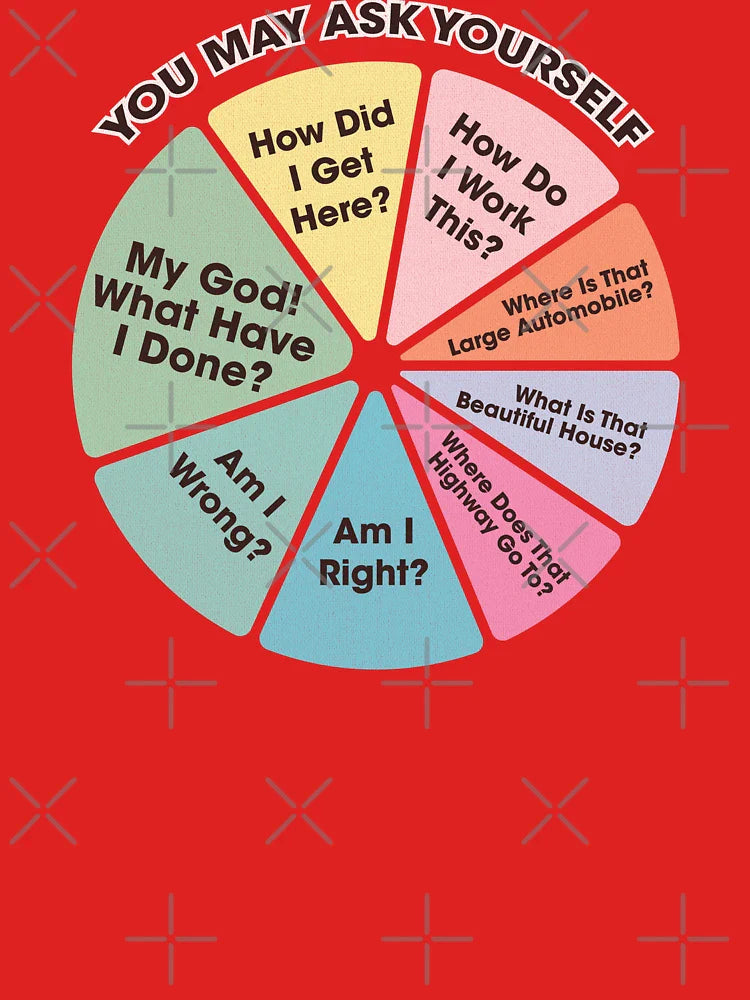 You May Ask Yourself - 80's Music Retro Lyrics Pie Chart Classic T-Shirt