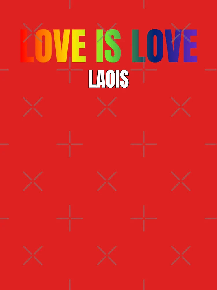 Laois Love is Love, Classic pride Flag Colors, Rainbow color pride,  LGBTQ graphic, Unisex, Ireland, Love Is Love, Equal Rights, gay Festival, Pride Festival,  Classic T-Shirt