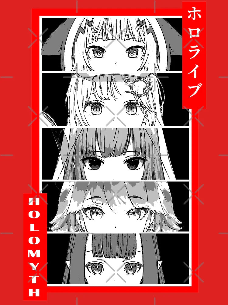 Hololive EN Holomyth Black & White Panel  Classic T-Shirt