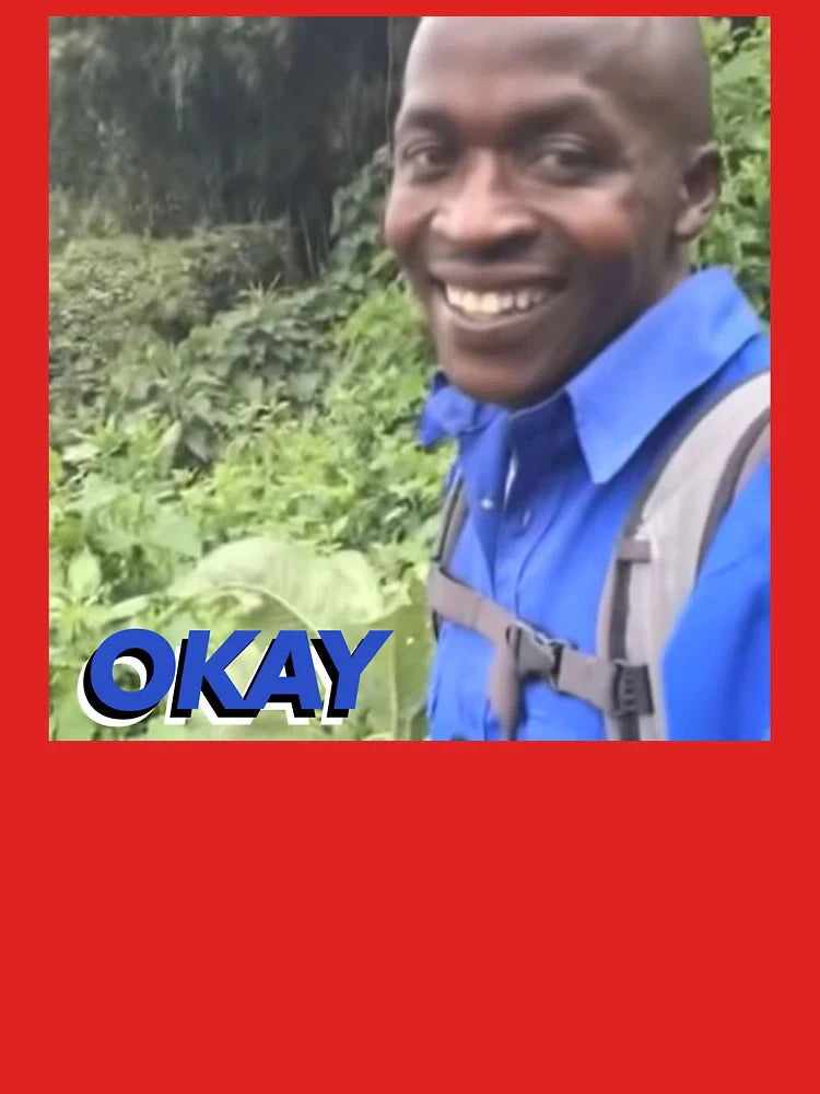 Hi Okay Black man in Blue Shirt on Jungle Tour Meme Socially Awkward Classic T-Shirt