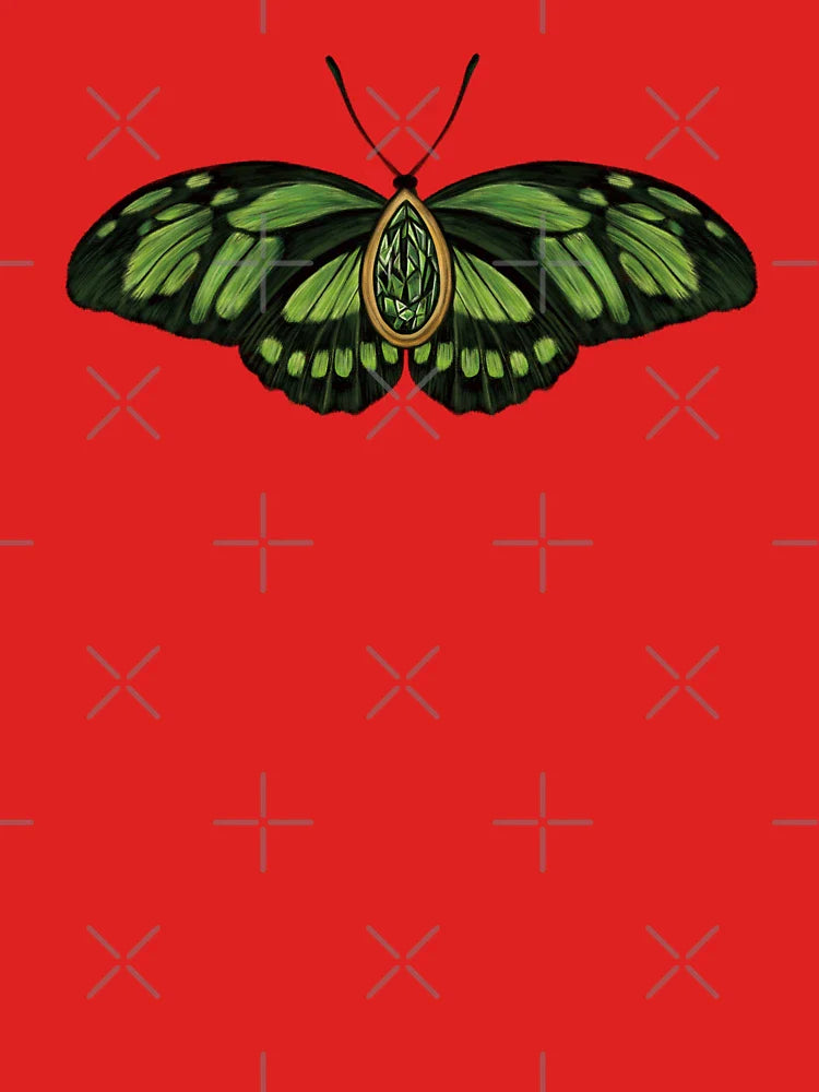 Birth Gemstone Butterfly (August) - Dido Longwing Butterfly with Peridot Gemstone Classic T-Shirt