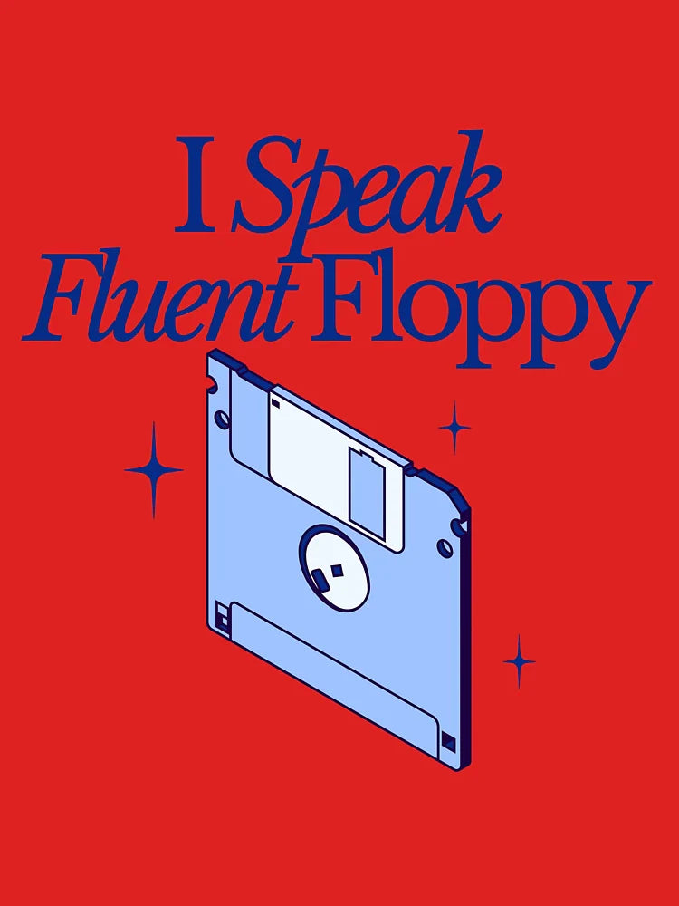 I Speak Fluent Floppy – Funny Retro Tech Floppy Disk Design Classic T-Shirt