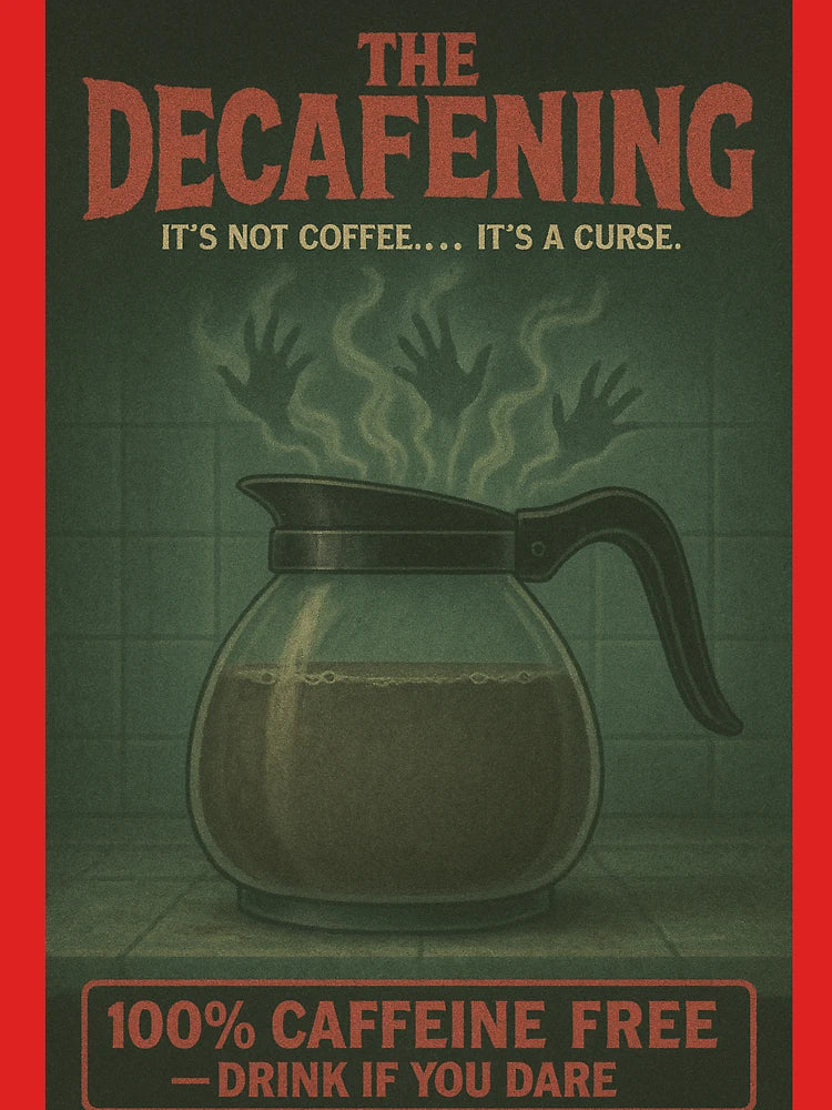 The Decafening – Retro Horror Coffee Parody Classic T-Shirt