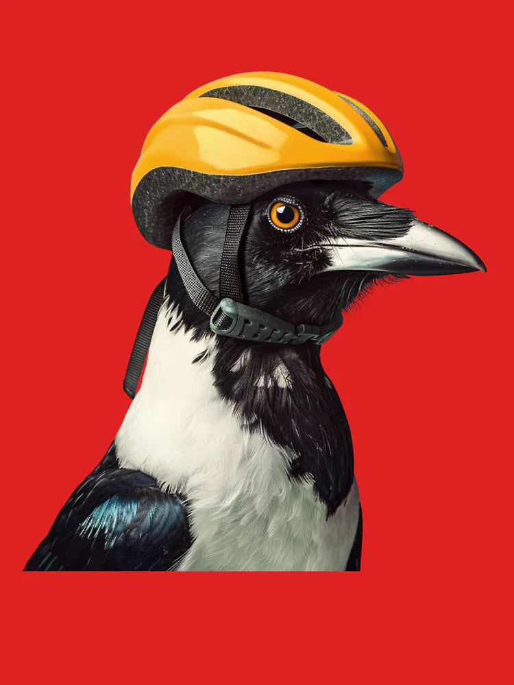 Australian Magpie, bike helmet Classic T-Shirt