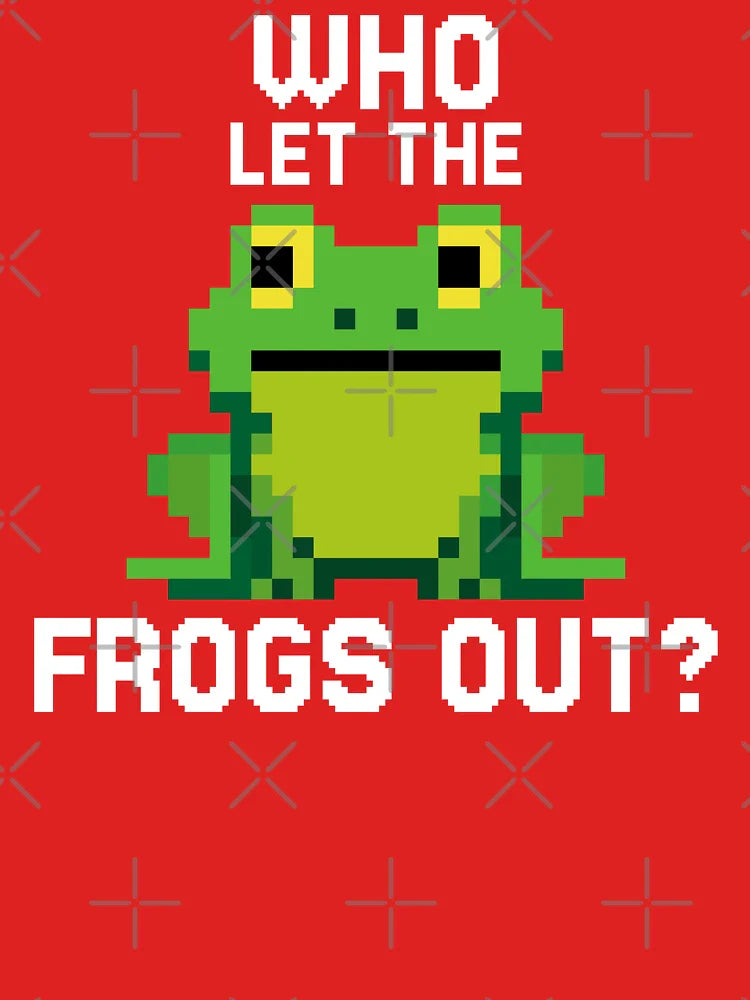 Who Let The Frogs Out Funny Amphibians Pixel Classic T-Shirt