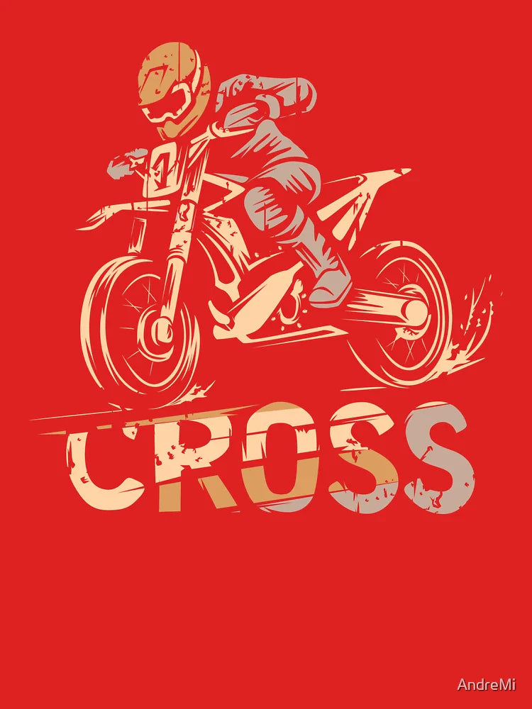 Retro Motocross Biker - Dirt and Offroad Motorcycle Classic T-Shirt