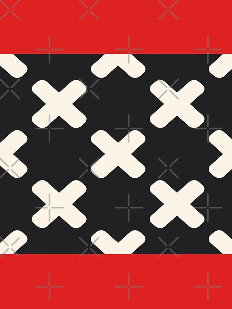 White Diagonal X Pattern Design Classic T-Shirt