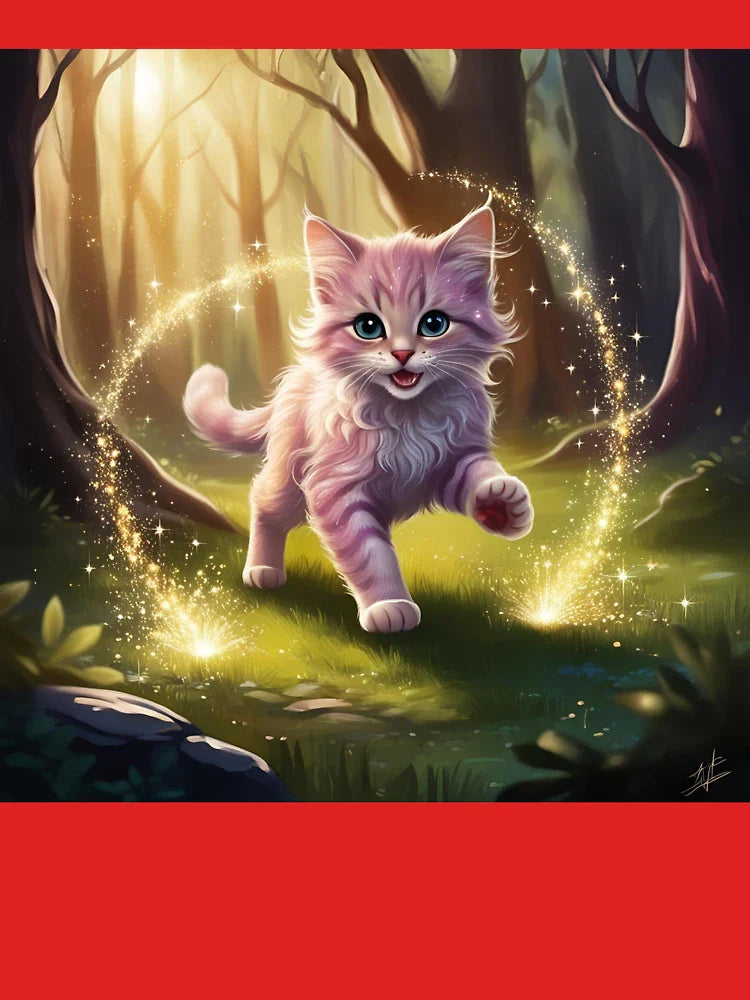 Cute cat wanders through the forest Classic T-Shirt