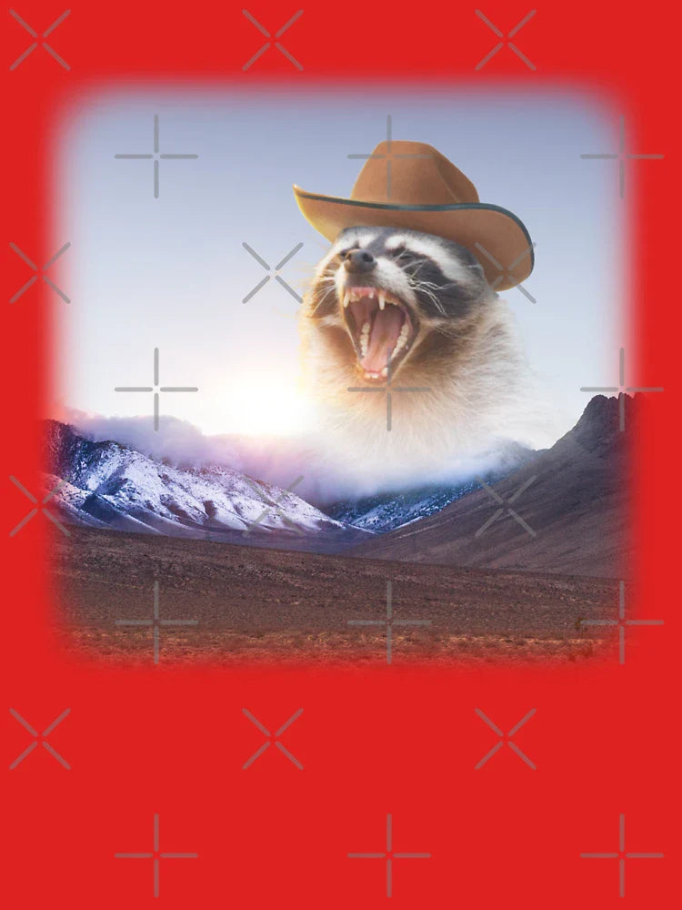 cowboy raccoon word art Classic T-Shirt
