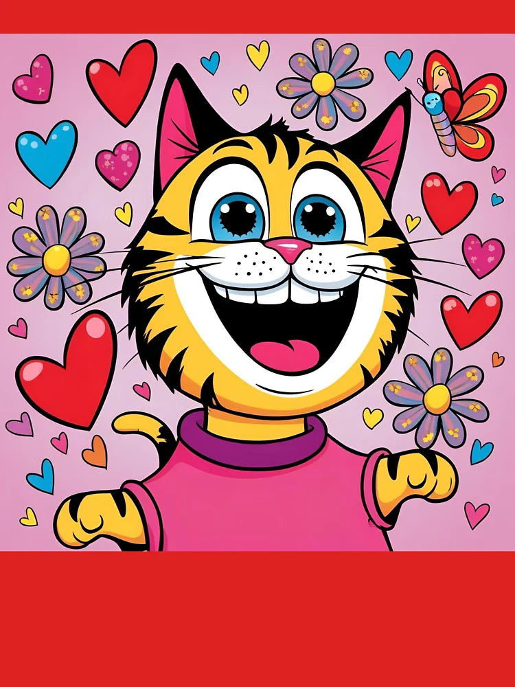 loving cat with many hearts Classic T-Shirt