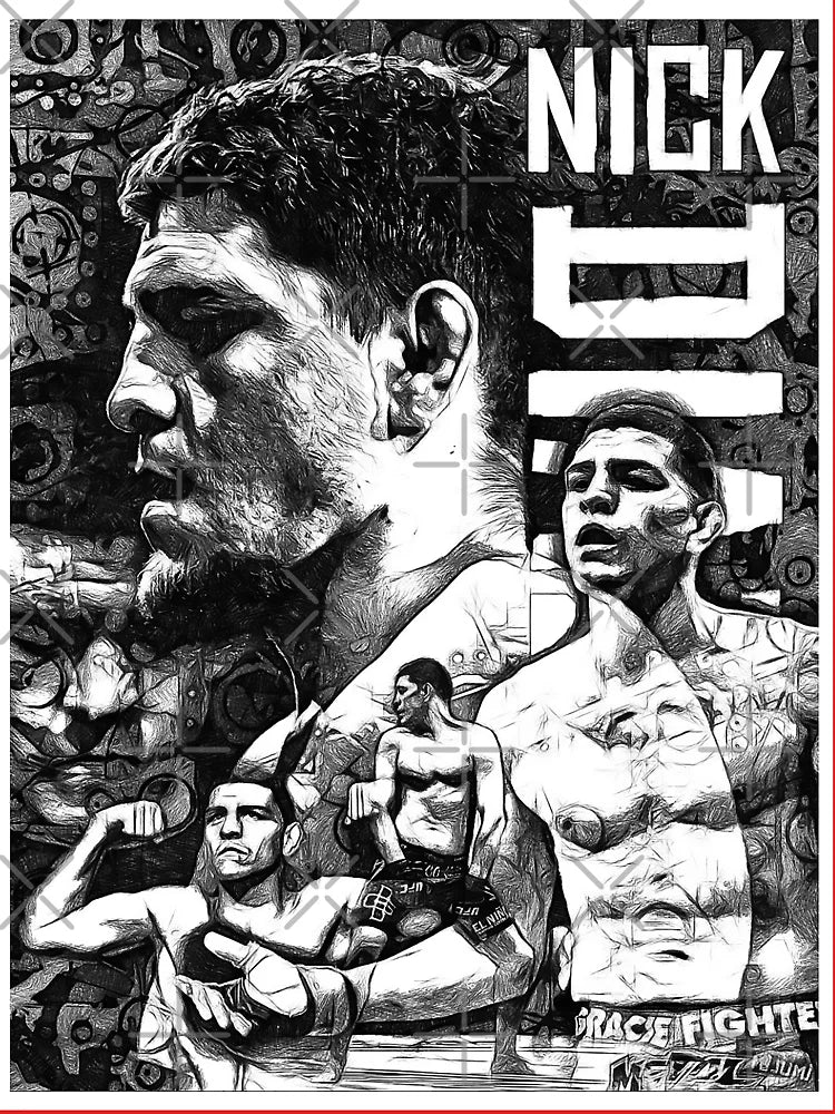 Nick Diaz Black and White Drawing Classic T-Shirt